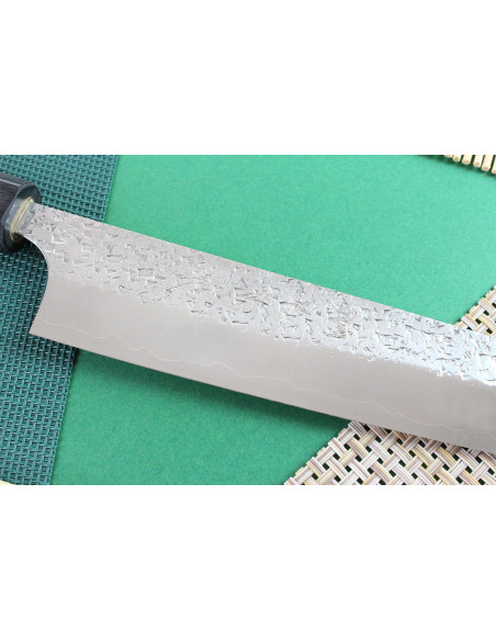 Hamret japansk sujihiki-kniv Yu Kurosaki Shizuku 27 cm stål SG2