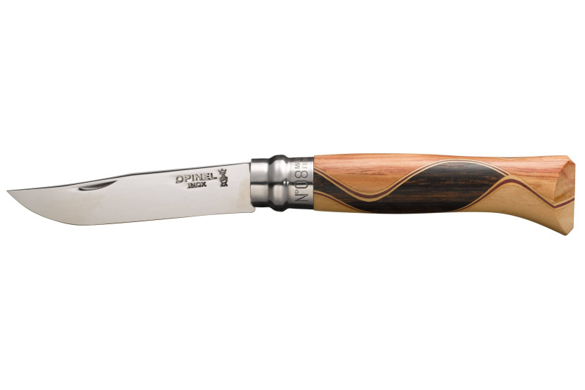Opinel-Messer Chaperon n°8 Klinge 8,5cm Griff 4 Holz selten + Box