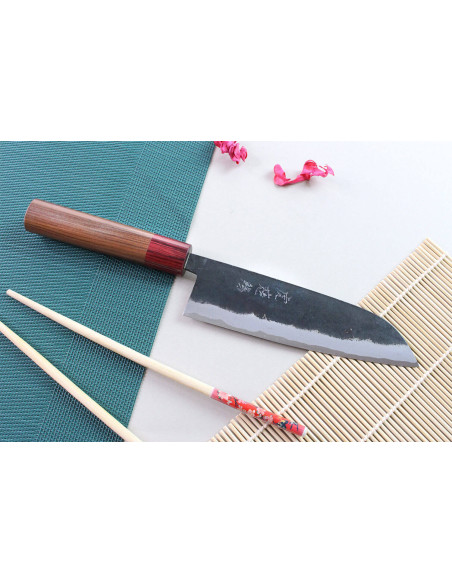 Wusaki Yuzo BS2 17cm handgjord japansk santokukniv