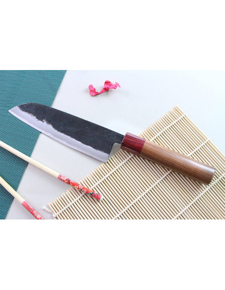 Wusaki Yuzo BS2 17cm handmade Japanese santoku knife