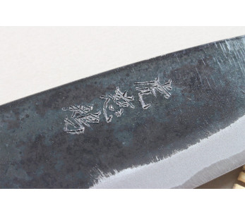 Faca funayuki japonesa Wusaki Yuzo BS2 15cm feita à mão 2