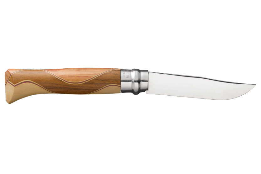 Opinel-Messer Chaperon n°8 Klinge 8,5cm Griff 4 Holz selten + Box