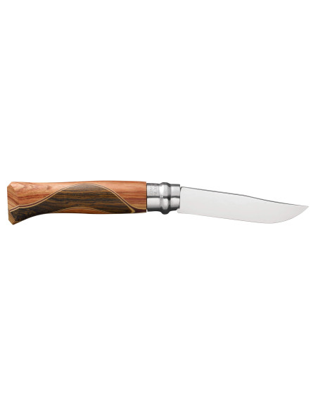 Opinel-Messer Chaperon n°8 Klinge 8,5cm Griff 4 Holz selten + Box