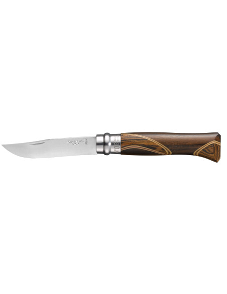 Opinel-Messer Chaperon n°8 Klinge 8,5cm Griff 4 Holz selten + Box