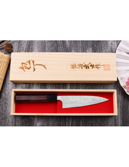 Takeshi Saji R2 Damas 13,5cm handgemaakt Japans universeel mes