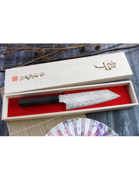 Takeshi Saji R2 Damaskus 18cm handgjord japansk bunkakniv