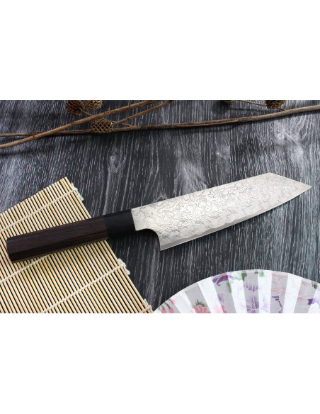 Takeshi Saji R2 Damaskus 18 cm håndlavet japansk bunka-kniv