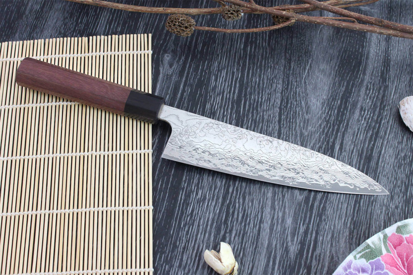Takeshi Saji R2 Damas 18cm handmade Japanese chef ' s knife