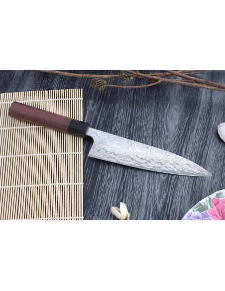 Takeshi Saji R2 Damas 18cm handmade Japanese chef ' s knife