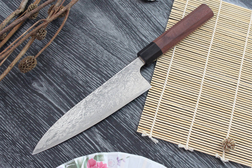 Takeshi Saji R2 Damas 18cm handmade Japanese chef ' s knife