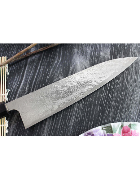 Takeshi Saji R2 Damas 21cm käsintehty japanilainen keittiöveitsi