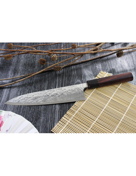 Takeshi Saji R2 Damas 21cm handmade Japanese chef ' s knife