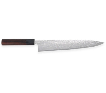Faca japonesa sujihiki Takeshi Saji R2 Damascus 24cm feita à mão