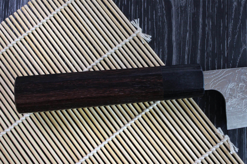Japanisches handgefertigtes Sujihiki-Messer Takeshi Saji R2 Damast 24cm