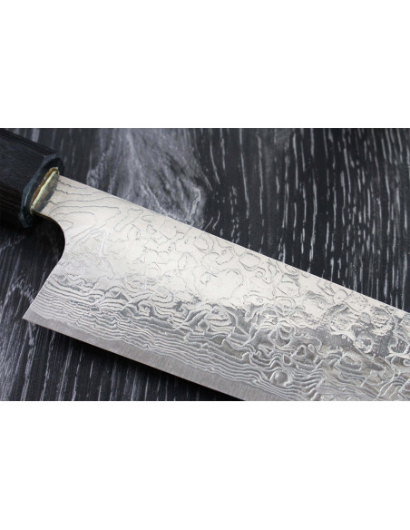 Japanisches handgefertigtes Sujihiki-Messer Takeshi Saji R2 Damast 24cm