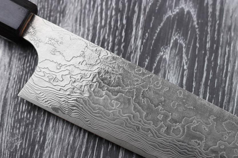 Japanisches handgefertigtes Sujihiki-Messer Takeshi Saji R2 Damast 27cm