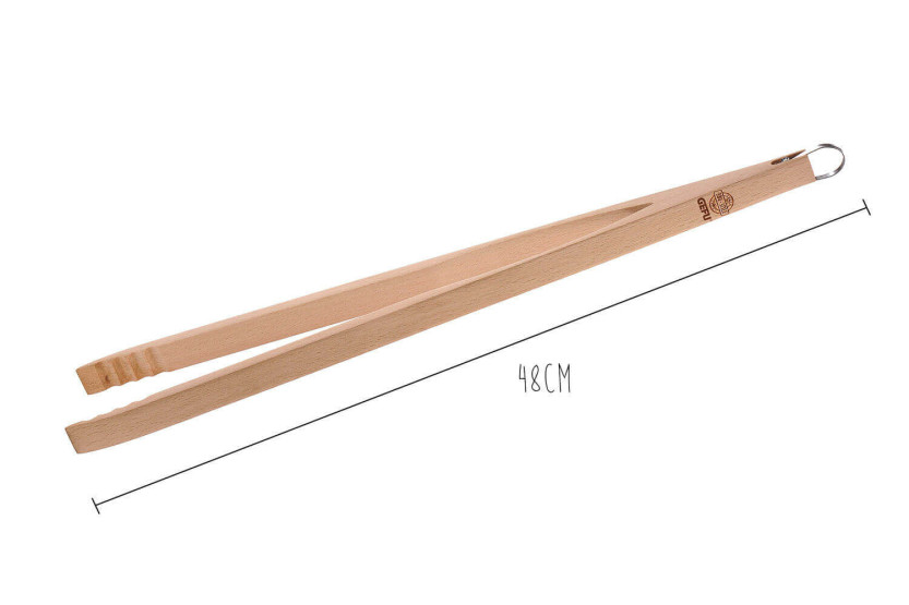 Pinça de churrasco de madeira extra longa Gefu Natura 48cm