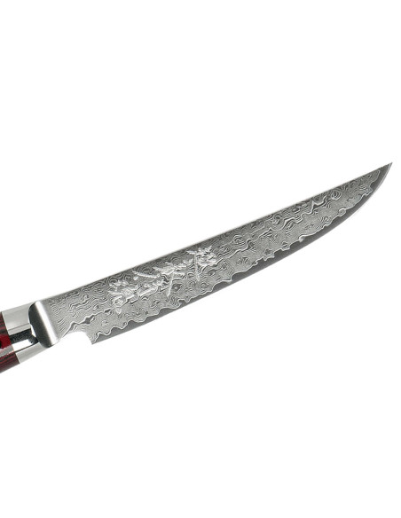 Japansk biffkniv Yaxell Super Gou 11 cm damask 161 lag