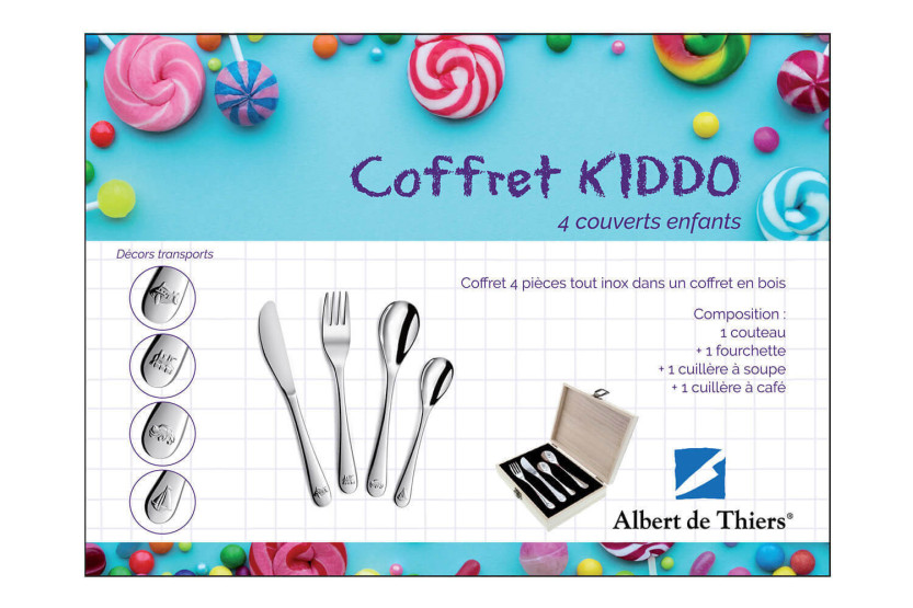 Coffret Albert de Thiers Kiddo 4 place settings for children