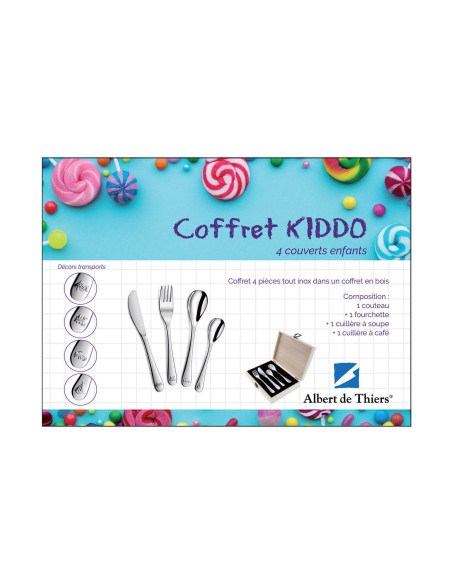 Coffret Albert de Thiers Kiddo 4 place settings for children