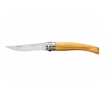Faca Opinel Effilé n°08 lâmina giratória de 8cm cabo em madeira de oliveira