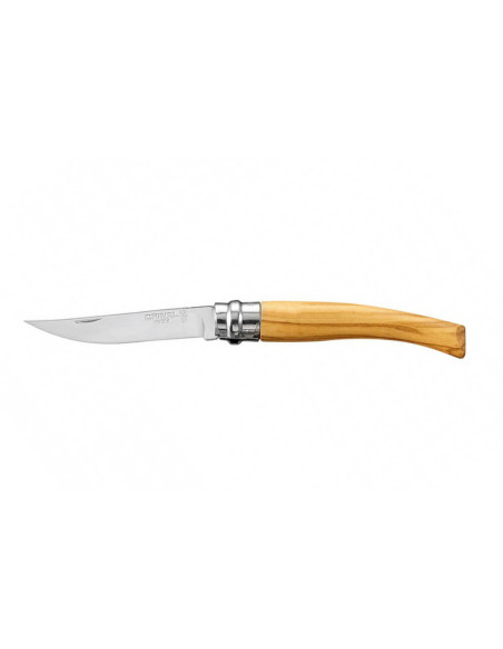 Opinel Effilé n°08 mes 8cm draaibaar lemmet olijfhouten handvat