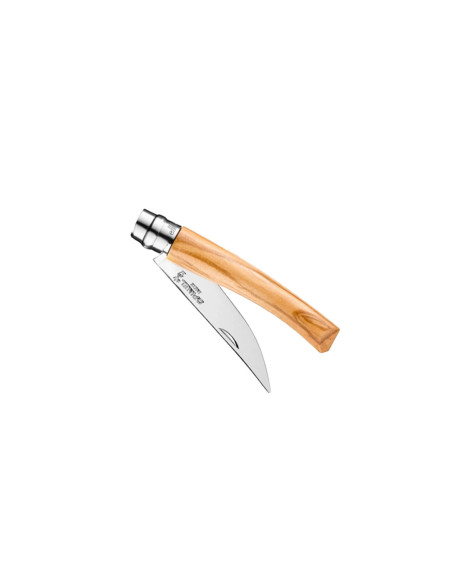 Opinel Effilé n°08 knife 8cm rotating blade olive wood handle