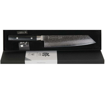 Faca japonesa Yaxell Zen Faca kiritsuke 20cm lâmina de Damasco 37 camadas cabo de micarta 2