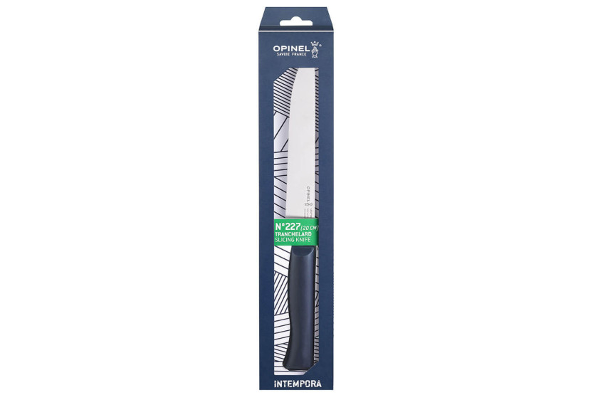 Opinel Tranchiermesser Intempora Nr. 227 Klinge 20cm Griff marineblau