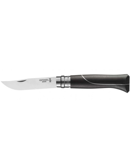 Opinel n°8 Ellipsekniv 8,5 cm blad i rustfrit stål ibenholt håndtag