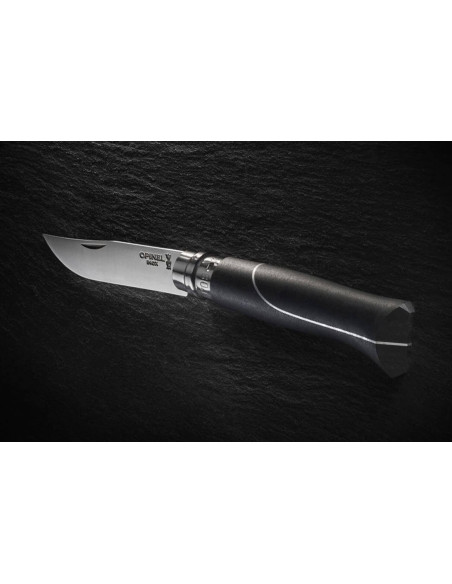 Opinel n°8 Ellipsekniv 8,5 cm blad i rustfrit stål ibenholt håndtag
