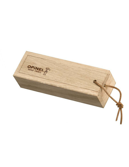 Opinel n°8 Ellipsekniv 8,5 cm blad i rustfrit stål ibenholt håndtag