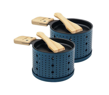 Raclette-Set mit Kerzenlicht Cookut Lumi Schaufeln und Pfannenwender für 2 Personen