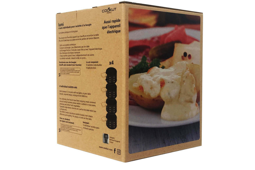 Cookut Lumi raclette ljus set individuell service stekpannor och spatlar
