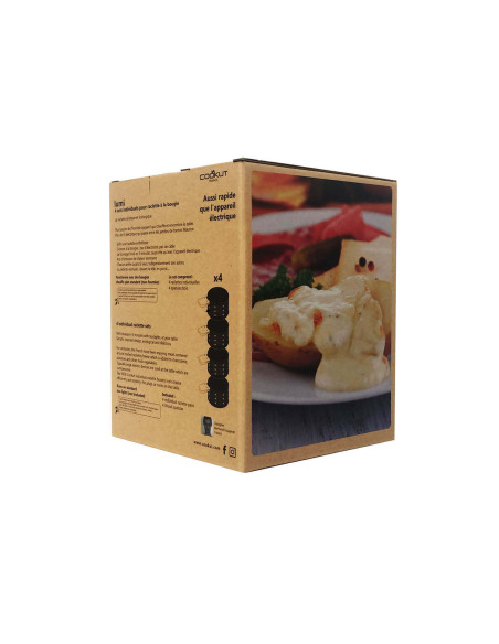 Cookut Lumi Raclette Candle Set serviços individuais panelas e espátulas