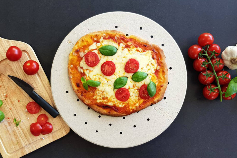 Cookut Crispiz pedra para pizza em pedra refractária para forno e churrasco 38cm