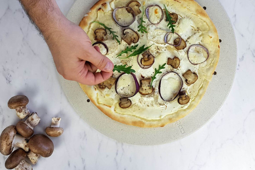Pietra per pizza Cookut Crispiz in pietra refrattaria per forno e barbecue 38cm