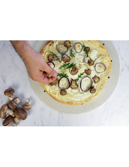 Cookut Crispiz vuurvaste pizzasteen voor oven en barbecue 38cm