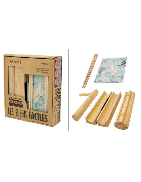 Sooshi Cookut set 1 sushi/maki maker + 2 paar eetstokjes + 1 receptenboek