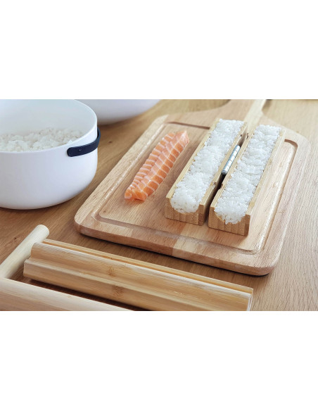 Set Sooshi Cookut 1 máquina para hacer sushi/maki + 2 pares de palillos + 1 libro de recetas