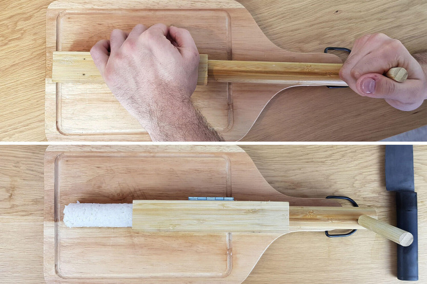 Set Sooshi Cookut 1 máquina para hacer sushi/maki + 2 pares de palillos + 1 libro de recetas