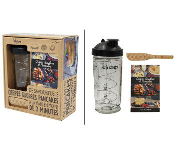 Set shaker per pancake e waffle Cookut - 1 shaker + 1 spargitore + 1 ricettario