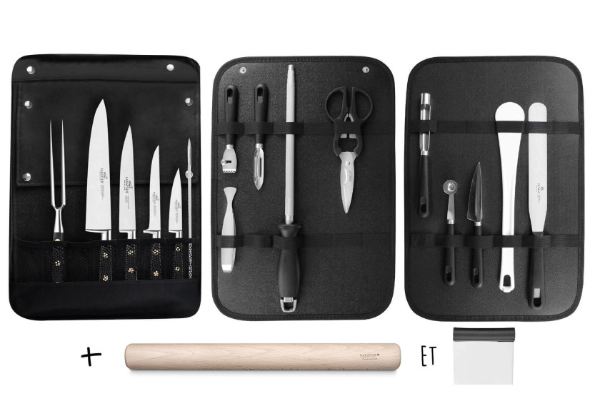 Bolsa especial Sabatier Chef 4 cuchillos de cocina franceses + 14 utensilios - Exclusivo