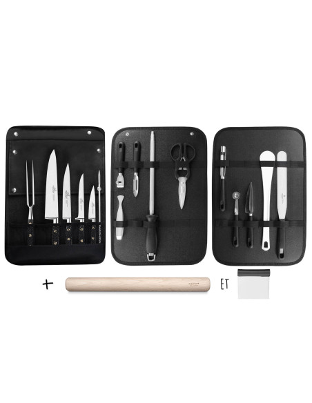 Chef's bag Sabatier Chef 4 French kitchen knives + 14 utensils - Exclusive