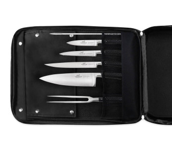 Valigetta portacoltelli speciale per chef Sabatier Edonist 4 coltelli da cucina francesi + 14 utensili - Esclusiva 2
