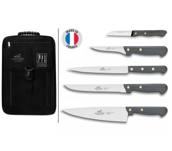 Borsa speciale Sabatier Cuisine d'aujourd'hui per chef 5 coltelli da cucina francesi - Esclusiva
