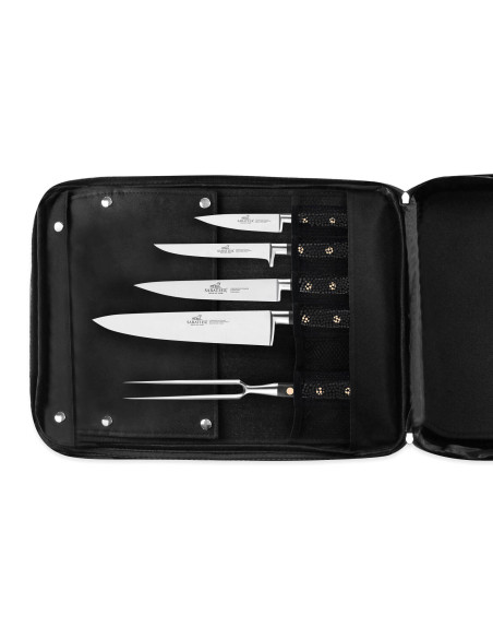 Sabatier Chef Spezialtasche 4 französische Küchenmesser + 1 Gabel - Exklusivität