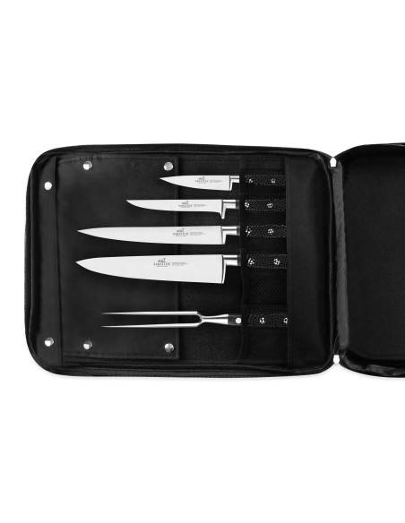 Spezialtasche Chef Sabatier Idéal Inox 4 französische Küchenmesser + 1 Gabel - Exklusivität