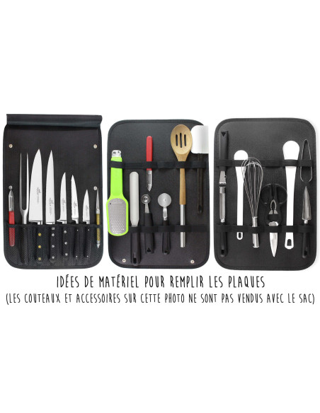 Chef's bag Sabatier Idéal Inox 4 French kitchen knives + 1 fork - Exclusive
