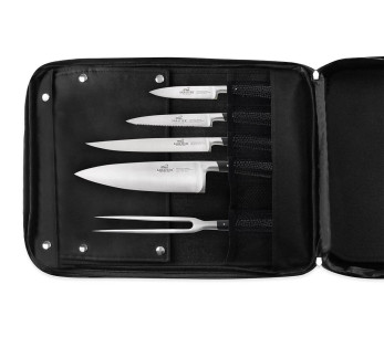Sabatier Edonist Maletín para cuchillos 4 cuchillos de cocina franceses + 1 tenedor 2